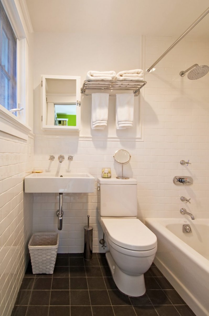 Маленькая Белая Ванная Комната Дизайн Фото