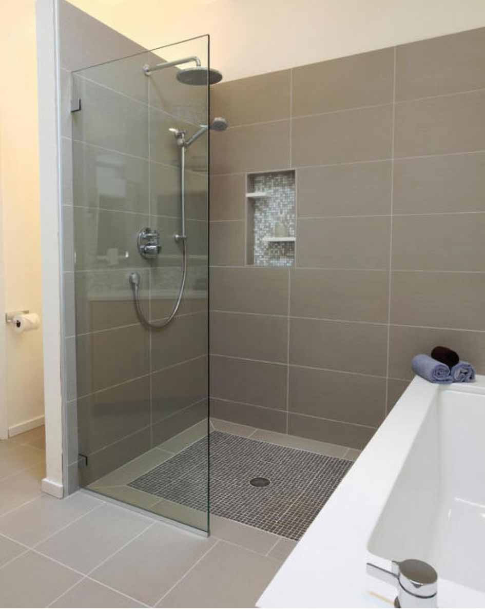 дизайн ванной комнаты с душевой перегородкой фото